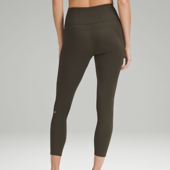 Lululemon Fast & Free Leggings 25” in Dark Olive size 4 - Picture 2 of 7